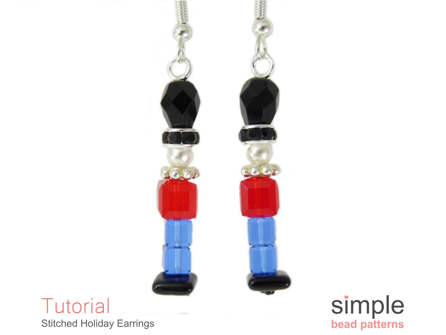 Stitched Holiday Earrings Beading Pattern