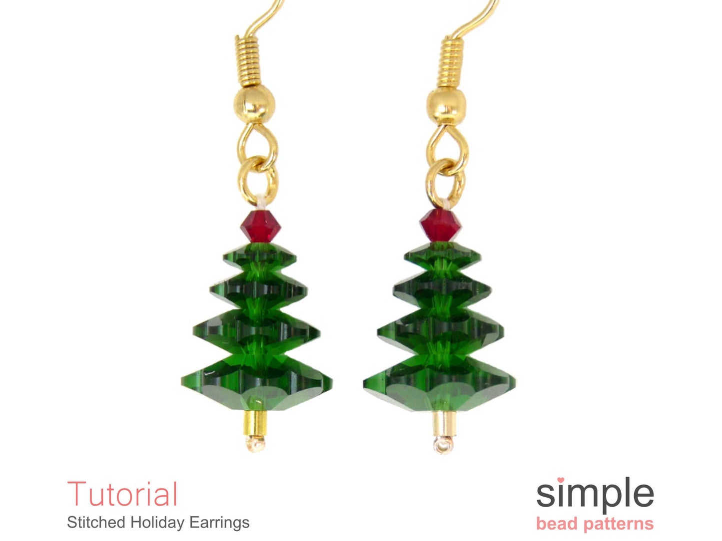 Stitched Holiday Earrings Beading Pattern