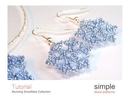 Stunning Snowflake Earrings, Necklace, & Ornament Beading Pattern