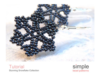 Stunning Snowflake Earrings, Necklace, & Ornament Beading Pattern