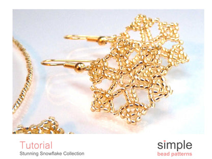 Stunning Snowflake Earrings, Necklace, & Ornament Beading Pattern