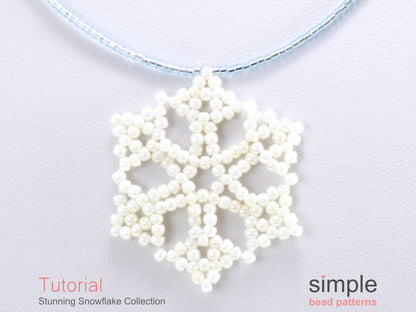 Stunning Snowflake Earrings, Necklace, & Ornament Beading Pattern
