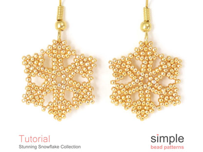Stunning Snowflake Earrings, Necklace, & Ornament Beading Pattern