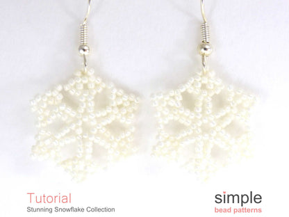 Stunning Snowflake Earrings, Necklace, & Ornament Beading Pattern
