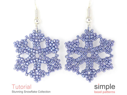 Stunning Snowflake Earrings, Necklace, & Ornament Beading Pattern