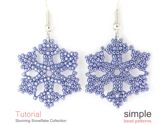 Stunning Snowflake Earrings, Necklace, & Ornament Beading Pattern
