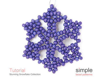 Stunning Snowflake Earrings, Necklace, & Ornament Beading Pattern