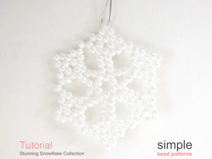 Stunning Snowflake Earrings, Necklace, & Ornament Beading Pattern