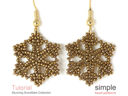 Stunning Snowflake Earrings, Necklace, & Ornament Beading Pattern