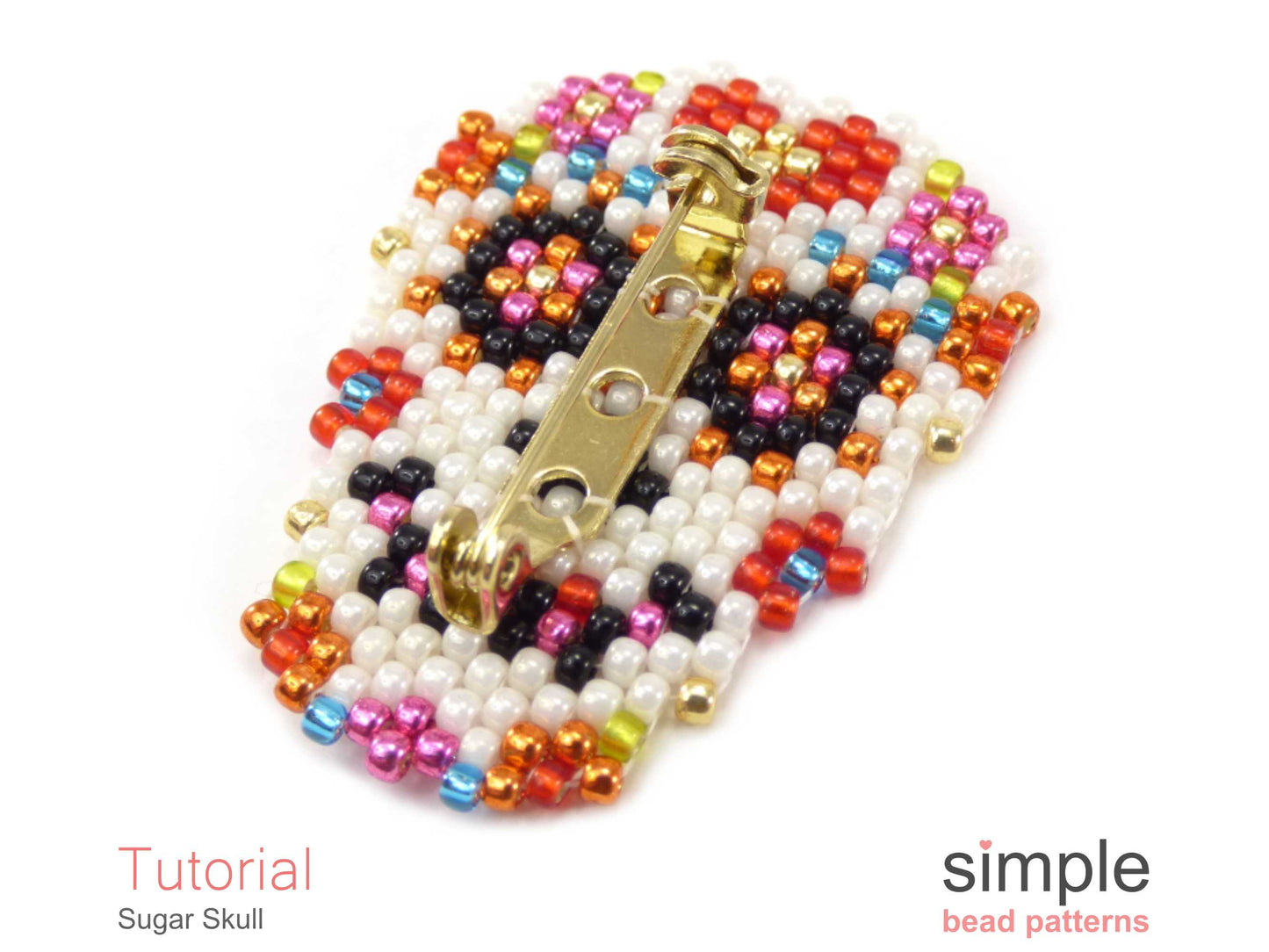 Sugar Skull Earrings, Necklace & Brooch Beading Pattern