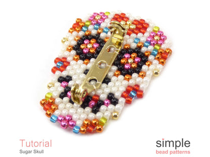 Sugar Skull Earrings, Necklace & Brooch Beading Pattern