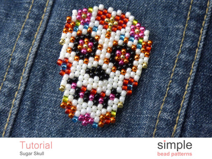 Sugar Skull Earrings, Necklace & Brooch Beading Pattern