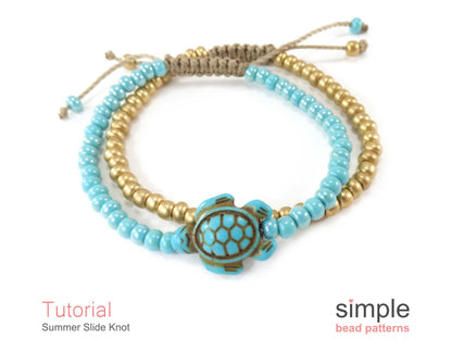 Summer Slide Knot Bracelet Beading Pattern