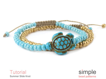 Summer Slide Knot Bracelet Beading Pattern