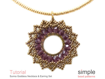 Sunna Goddess Earrings & Necklace Beading Pattern