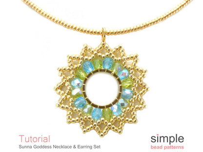 Sunna Goddess Earrings & Necklace Beading Pattern
