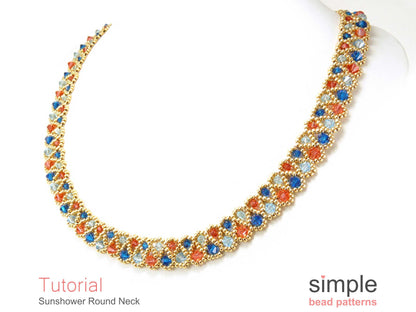 Sunshower Round Neck Beading Pattern