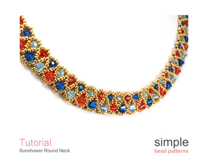 Sunshower Round Neck Beading Pattern