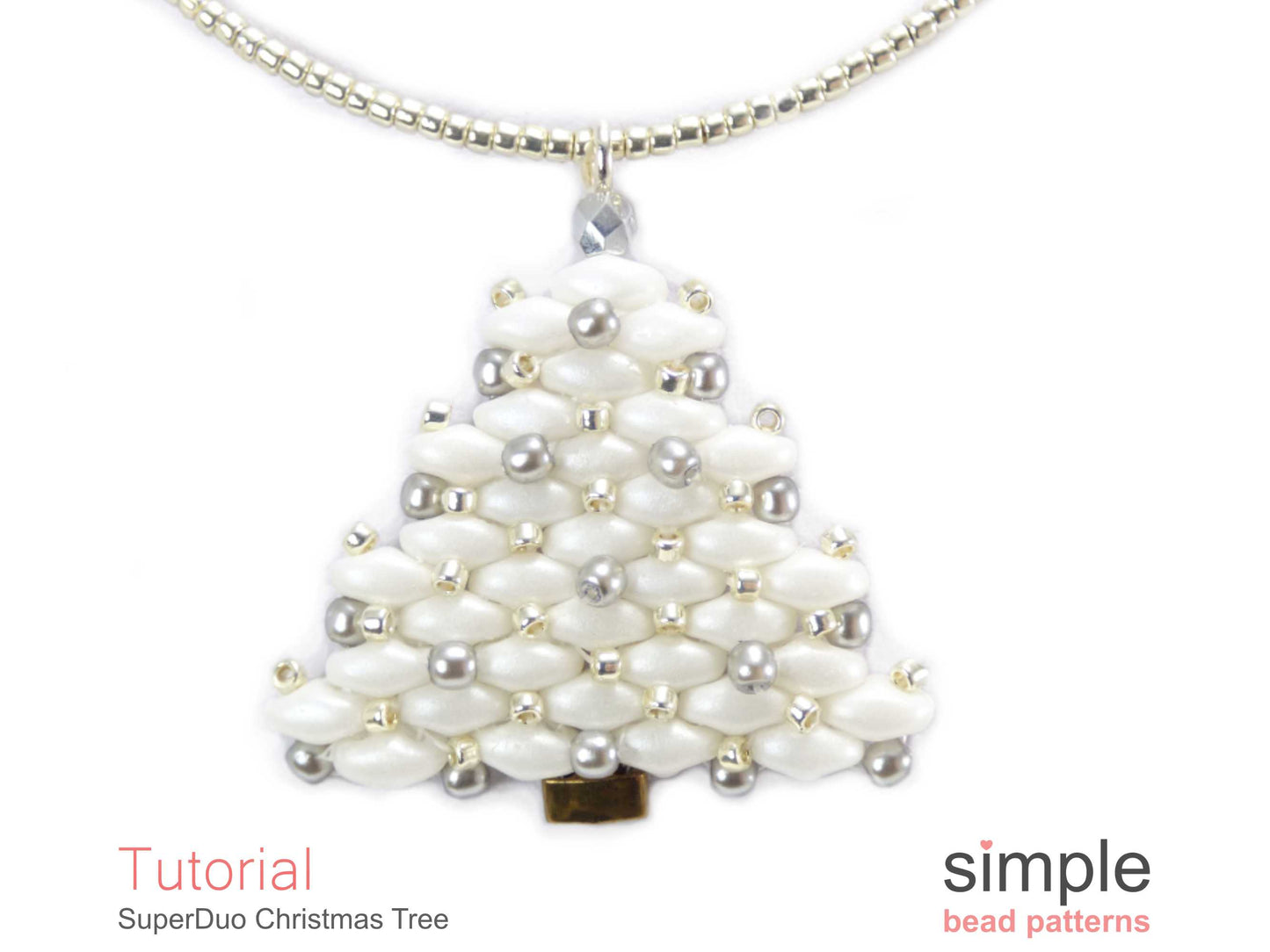 SuperDuo Christmas Tree Earrings & Necklace Beading Pattern