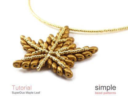 SuperDuo Maple Leaf Necklace Beading Pattern