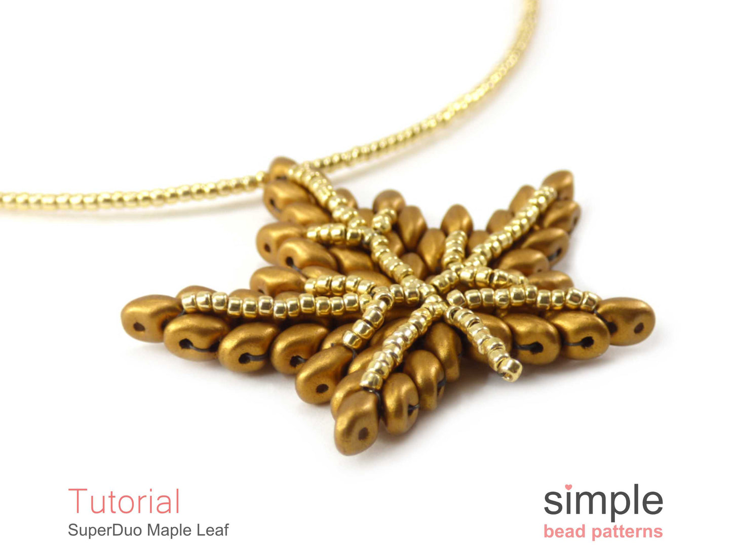 SuperDuo Maple Leaf Necklace Beading Pattern