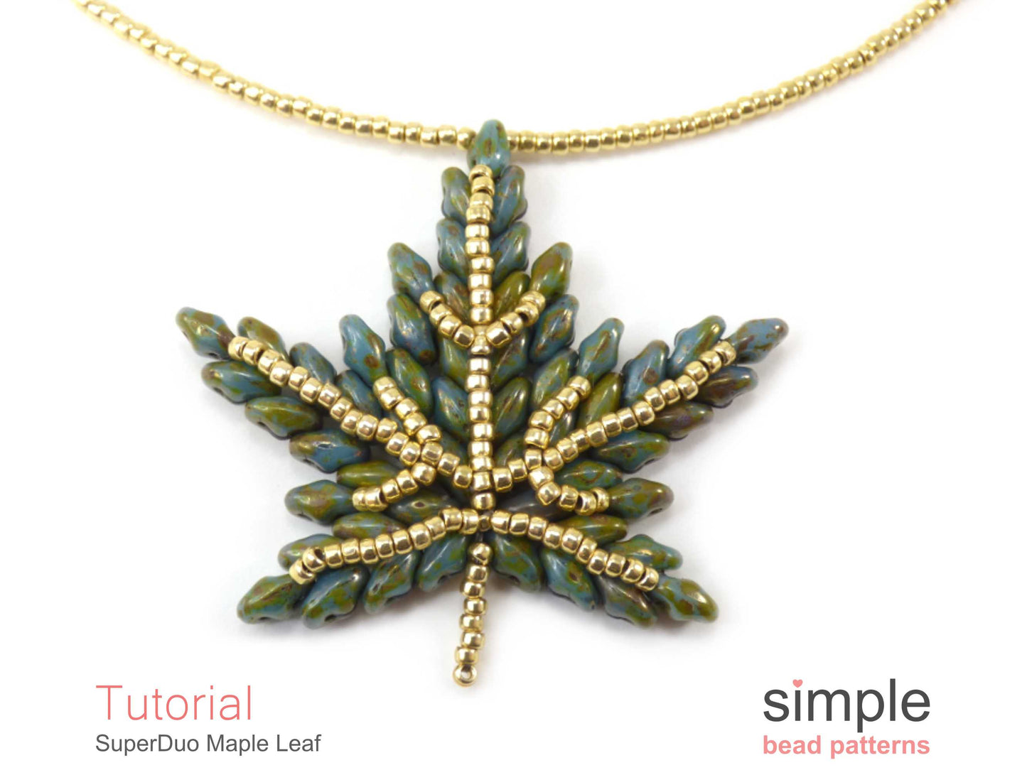SuperDuo Maple Leaf Necklace Beading Pattern