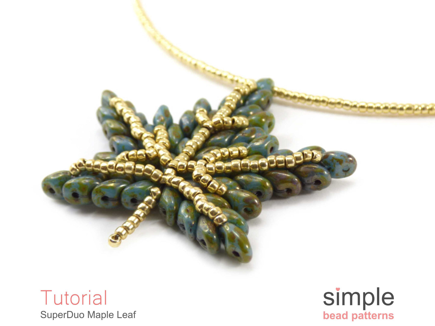 SuperDuo Maple Leaf Necklace Beading Pattern