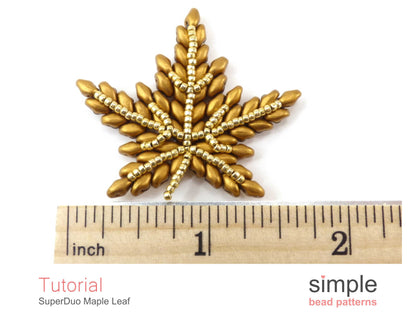 SuperDuo Maple Leaf Necklace Beading Pattern