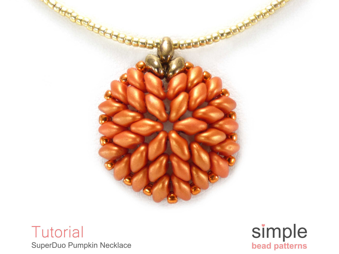 SuperDuo Pumpkin Necklace Beading Pattern