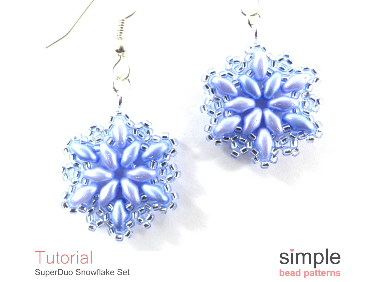 SuperDuo Snowflake Earrings & Necklace Beading Pattern