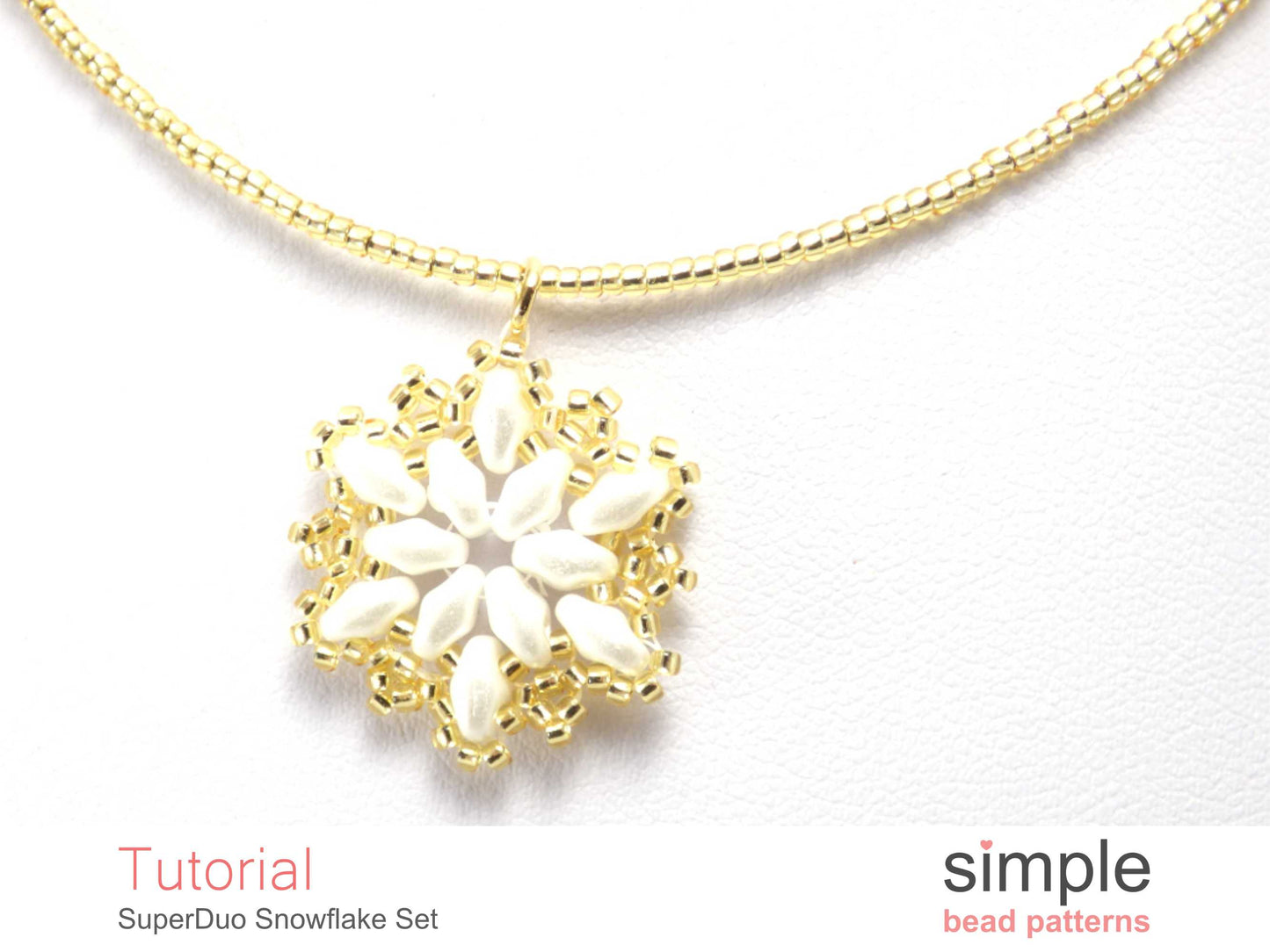 SuperDuo Snowflake Earrings & Necklace Beading Pattern