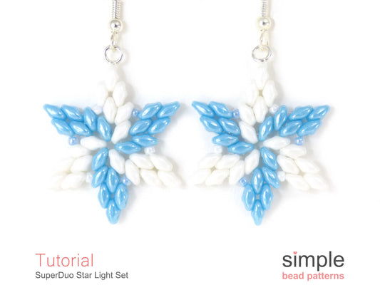 SuperDuo Star Light Earrings & Necklace Beading Pattern