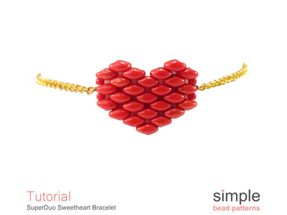 SuperDuo Sweetheart Bracelet Beading Pattern