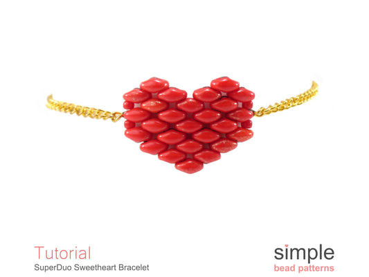 SuperDuo Sweetheart Bracelet Beading Pattern