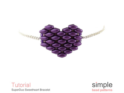 SuperDuo Sweetheart Bracelet Beading Pattern