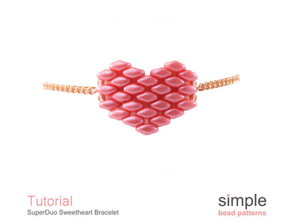 SuperDuo Sweetheart Bracelet Beading Pattern