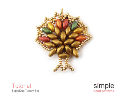 SuperDuo Turkey Earrings & Necklace Beading Pattern