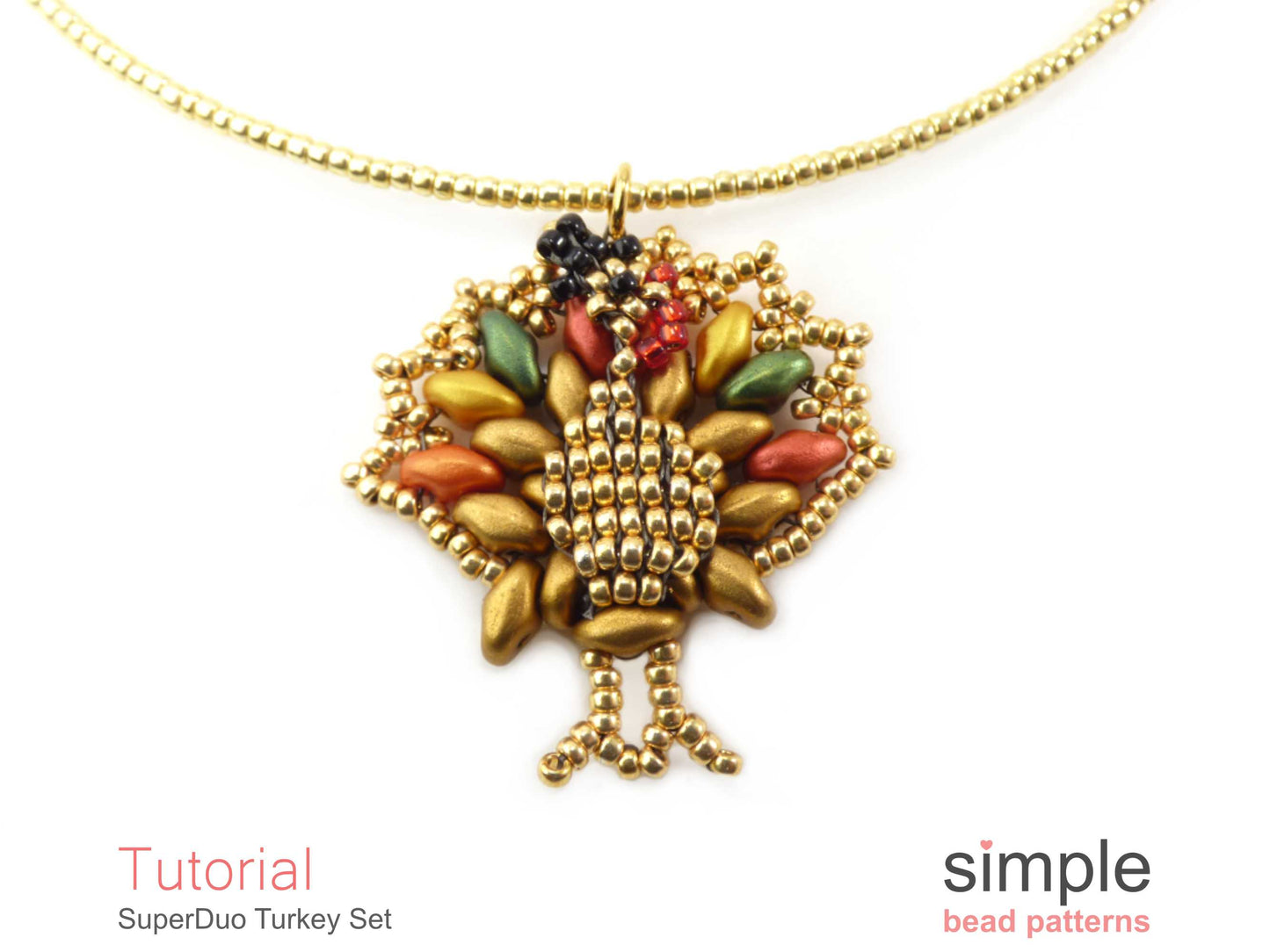 SuperDuo Turkey Earrings & Necklace Beading Pattern