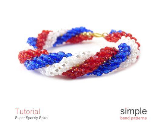 Super Sparkly Spiral Bracelet & Necklace Beading Pattern