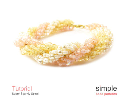 Super Sparkly Spiral Bracelet & Necklace Beading Pattern