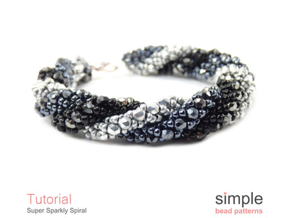 Super Sparkly Spiral Bracelet & Necklace Beading Pattern