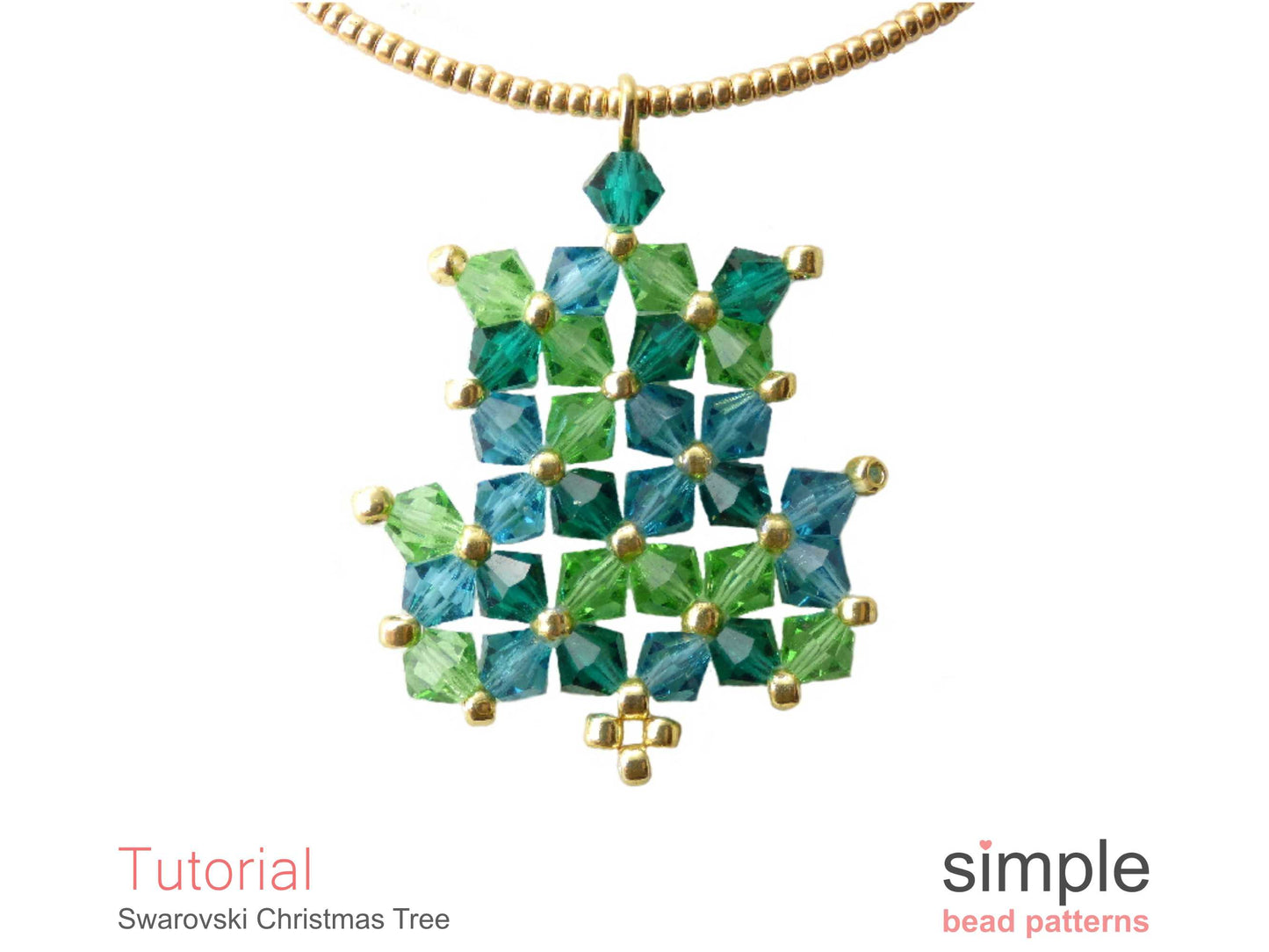 Swarovski Christmas Tree Necklace Beading Pattern