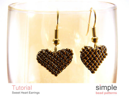 Sweet Heart Earrings Beading Pattern