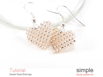 Sweet Heart Earrings Beading Pattern