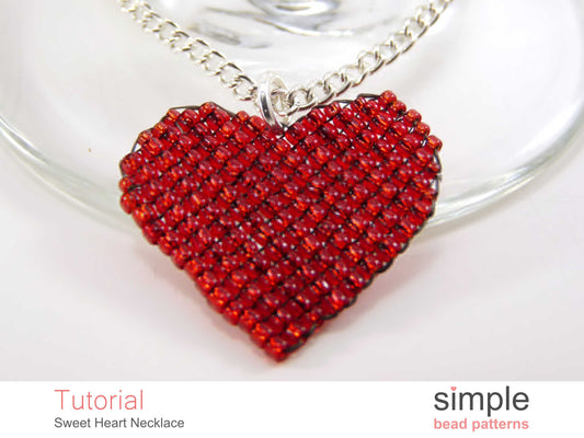 Sweet Heart Necklace Beading Pattern