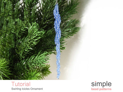 Swirling Icicle Ornament Beading Pattern
