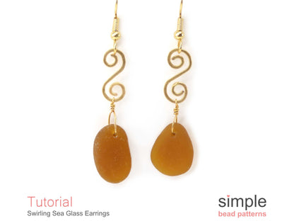 Swirling Sea Glass Earrings Tutorial
