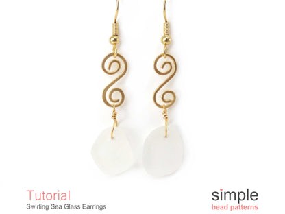 Swirling Sea Glass Earrings Tutorial