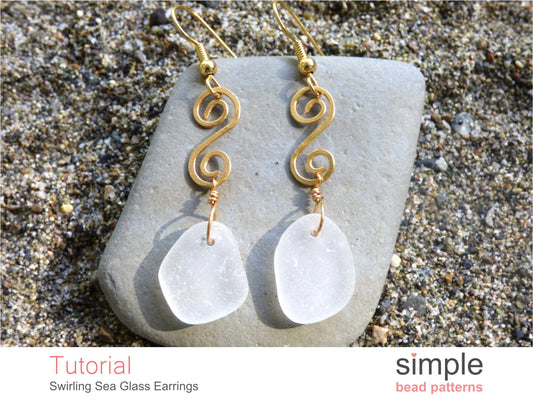 Swirling Sea Glass Earrings Tutorial