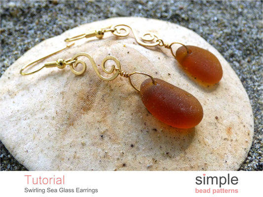 Swirling Sea Glass Earrings Tutorial